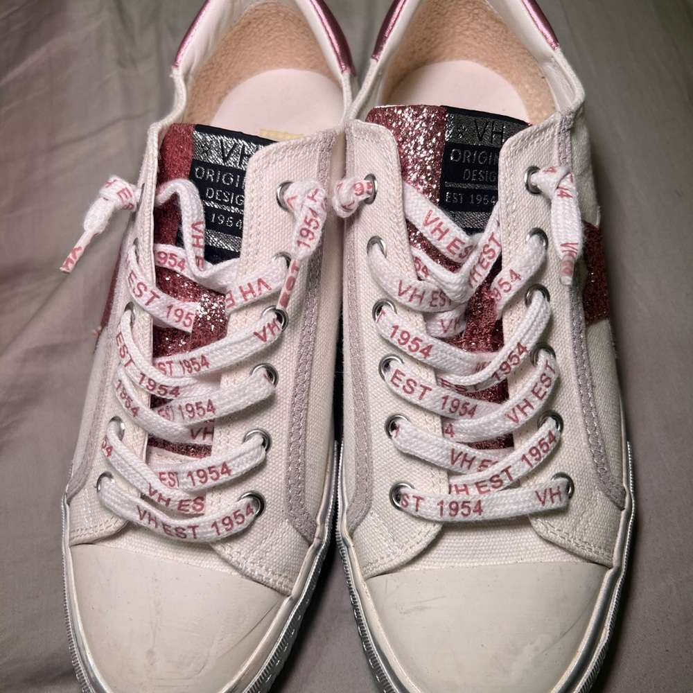 Vintage Havana White and Pink Sneakers